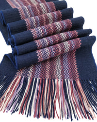 Missoni Missoni Royal Blue Classic Chevron Wool Blend Scarf