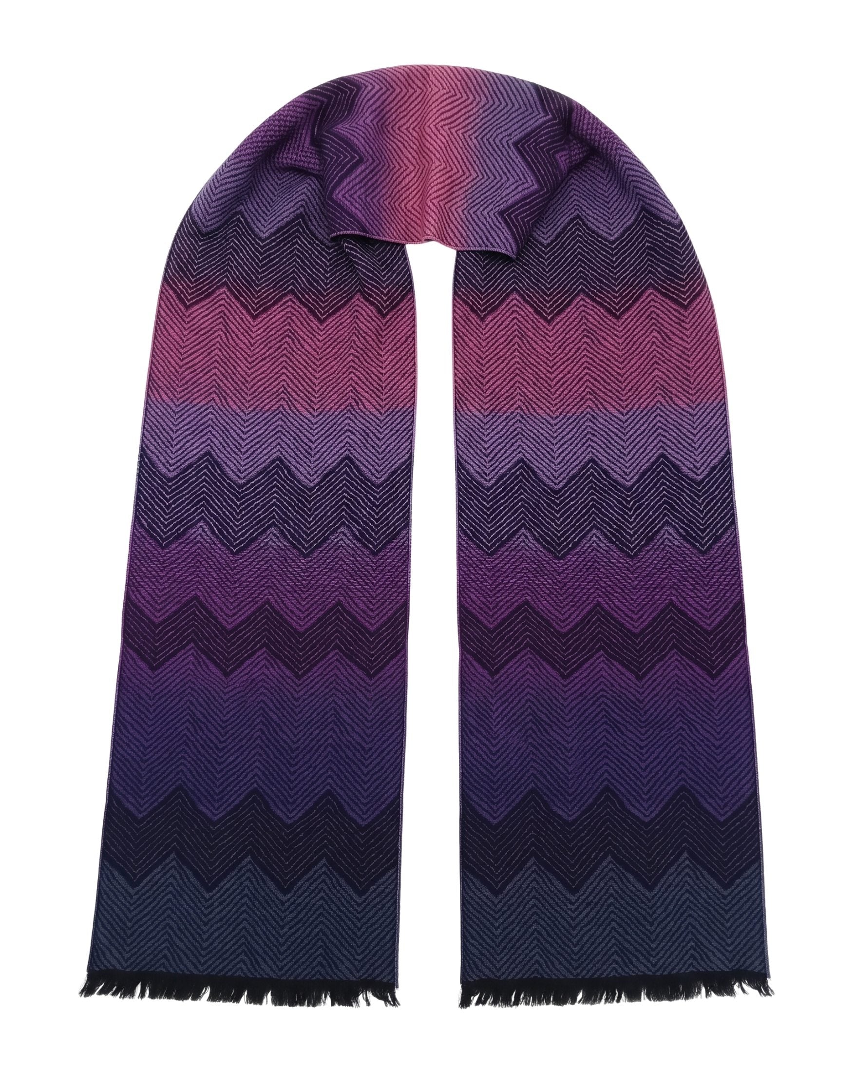 Missoni Missoni Purple Classic Chevron  WoolScarf