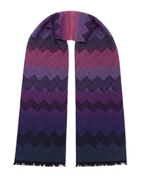 Missoni Missoni Purple Classic Chevron  WoolScarf