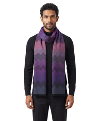 Missoni Missoni Purple Classic Chevron  WoolScarf