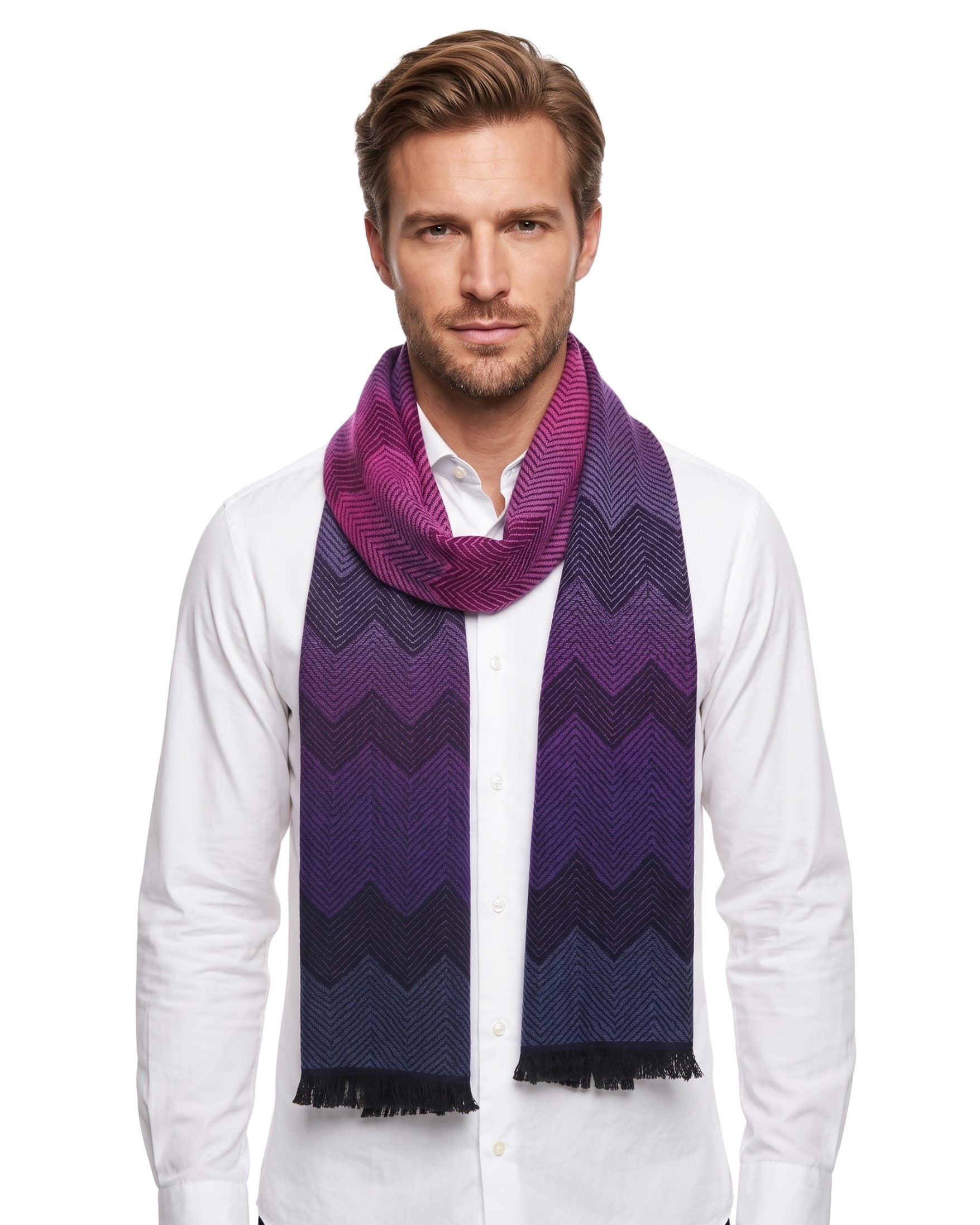 Missoni Missoni Purple Classic Chevron  WoolScarf