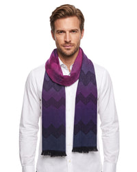 Missoni Missoni Purple Classic Chevron  WoolScarf