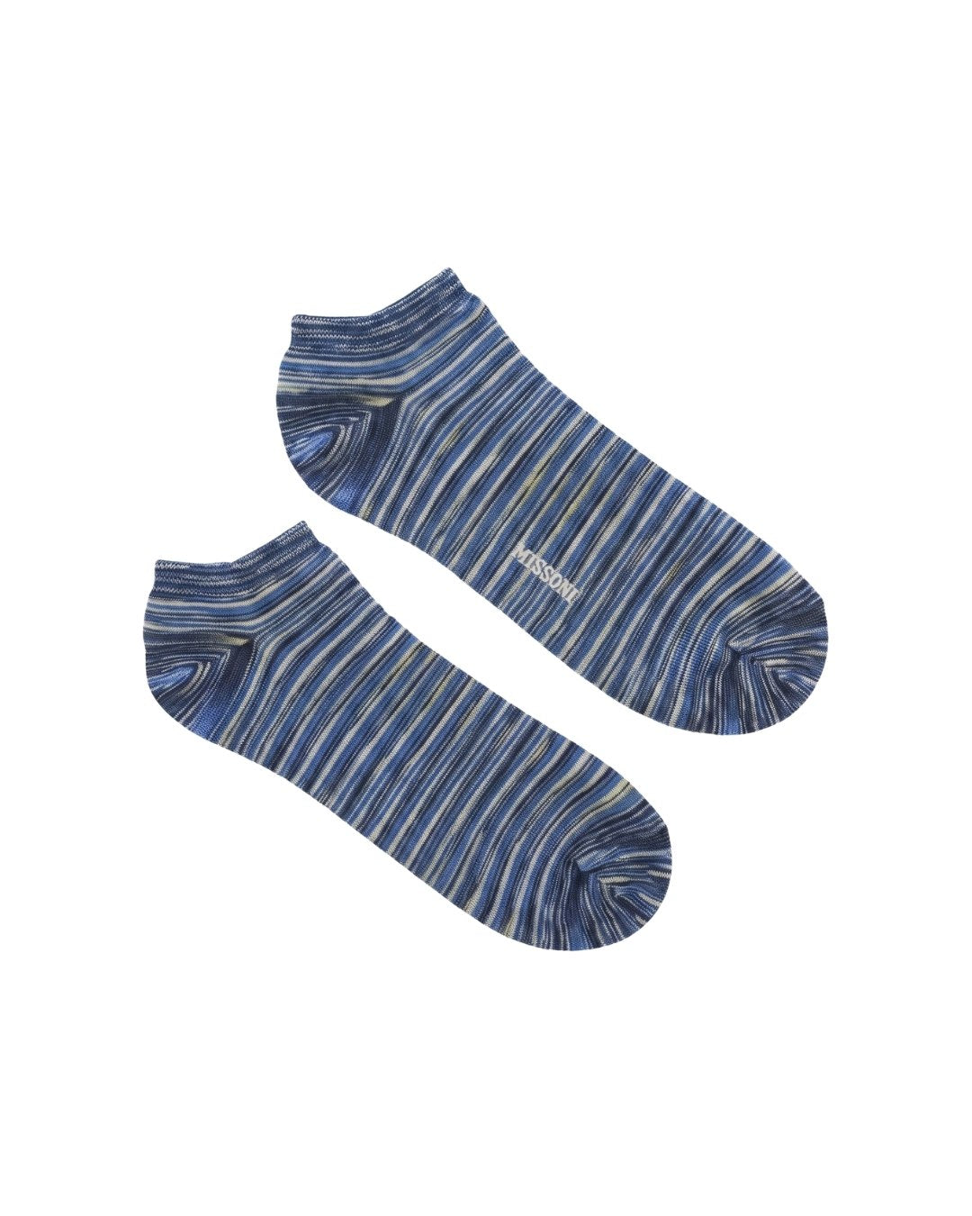 Missoni Missoni Blue  Mens Melange Knit Ankle Socks-