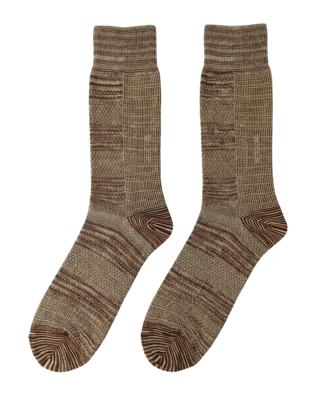 Missoni Missoni Camel Mens Textured Melange Knit Crew Socks-