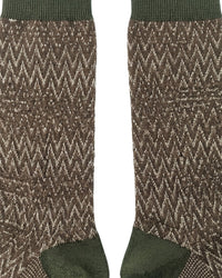 Missoni Missoni Khaki Mens Textured Melange Knit Crew Socks-