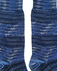 Missoni Missoni Midnight Blue Mens Textured Melange Knit Crew Socks-