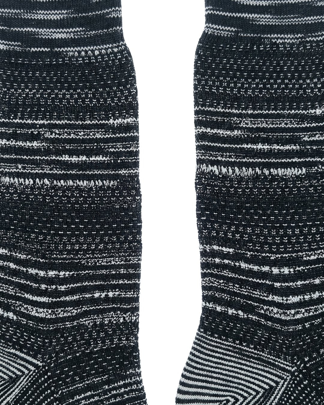 Missoni Missoni Black Mens Textured Melange Knit Crew Socks-