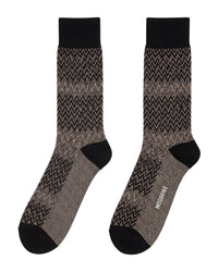 Missoni Missoni Black Mens Chevron Melange Crew Socks-