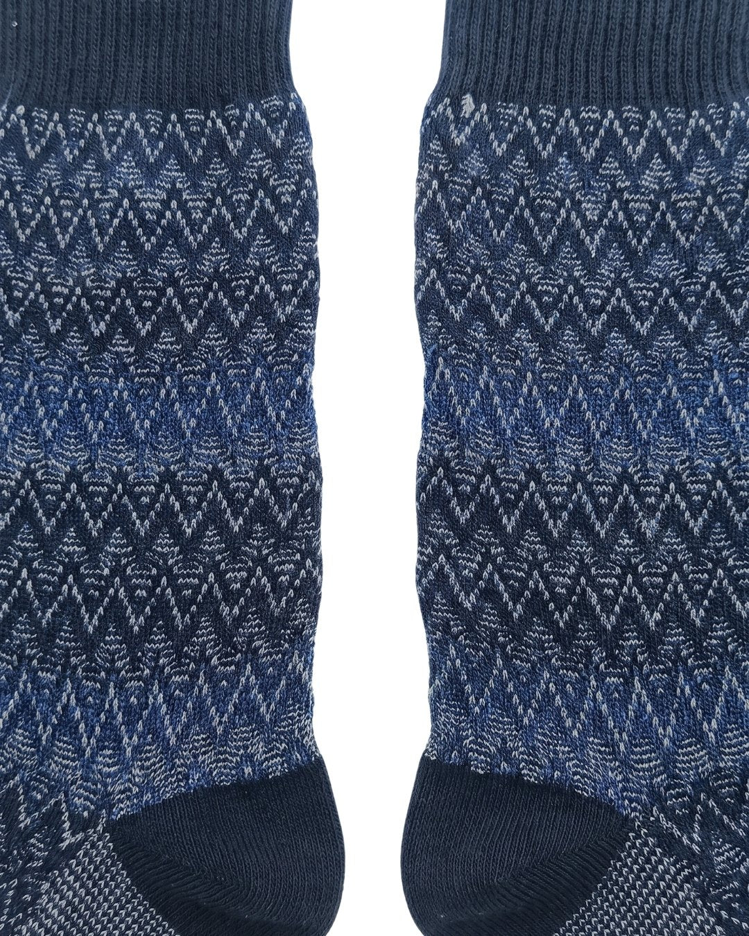 Missoni Missoni Navy Blue Mens Chevron Melange Crew Socks-