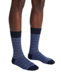 Missoni Missoni Navy Purple Mens Stripe Crew Socks-