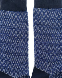 Missoni Missoni Navy Purple Mens Stripe Crew Socks-