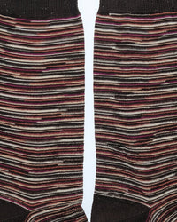 Missoni Missoni Chocolate Mens Melange Stripe Crew Socks-