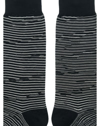 Missoni Missoni Black  Mens Melange Stripe Crew Socks-