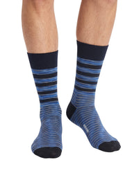 Missoni Missoni Blue  Mens Melange Stripe Crew Socks-M