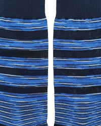 Missoni Missoni Blue  Mens Melange Stripe Crew Socks-M