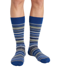 Missoni Missoni Bright Blue Mens Stripe Crew Socks-