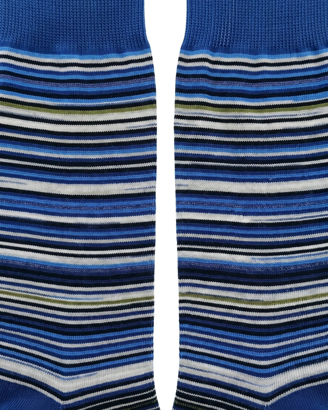Missoni Missoni Bright Blue Mens Stripe Crew Socks-