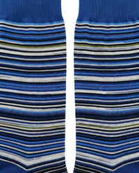 Missoni Missoni Bright Blue Mens Stripe Crew Socks-