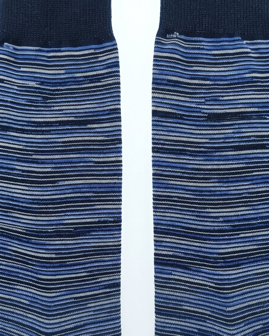 Missoni Missoni Dark Navy Mens Melange Stripe Crew Socks-