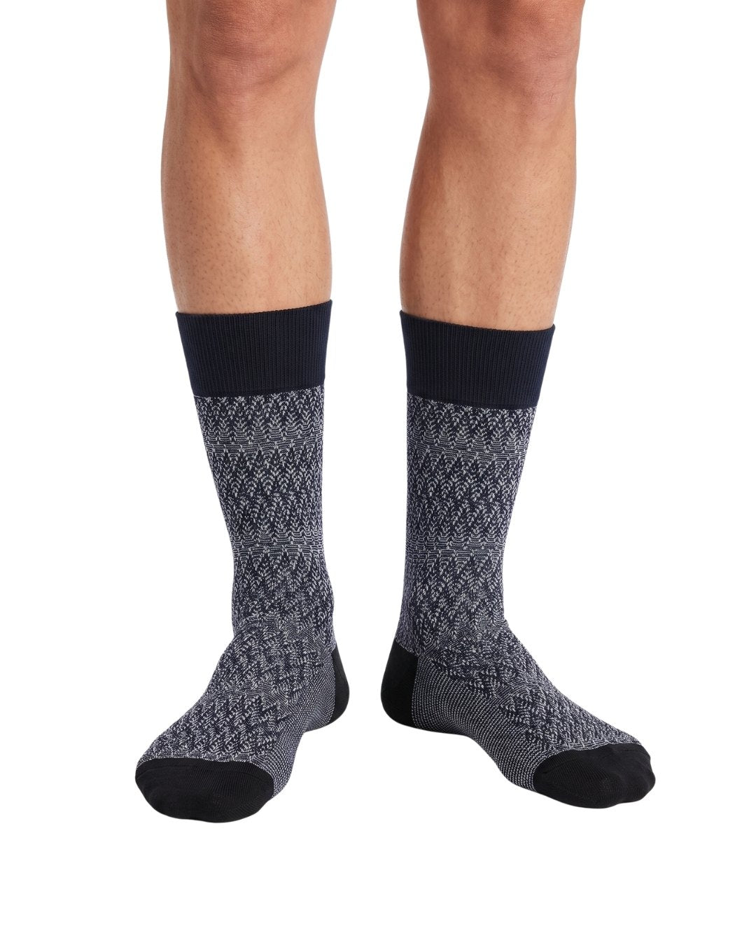 Missoni Missoni Charcoal  Mens Chevron Melange Crew Socks-