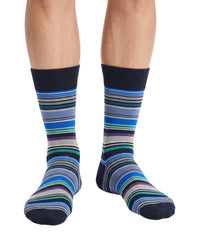 Missoni Missoni Blue Mens Stripe Crew Socks-