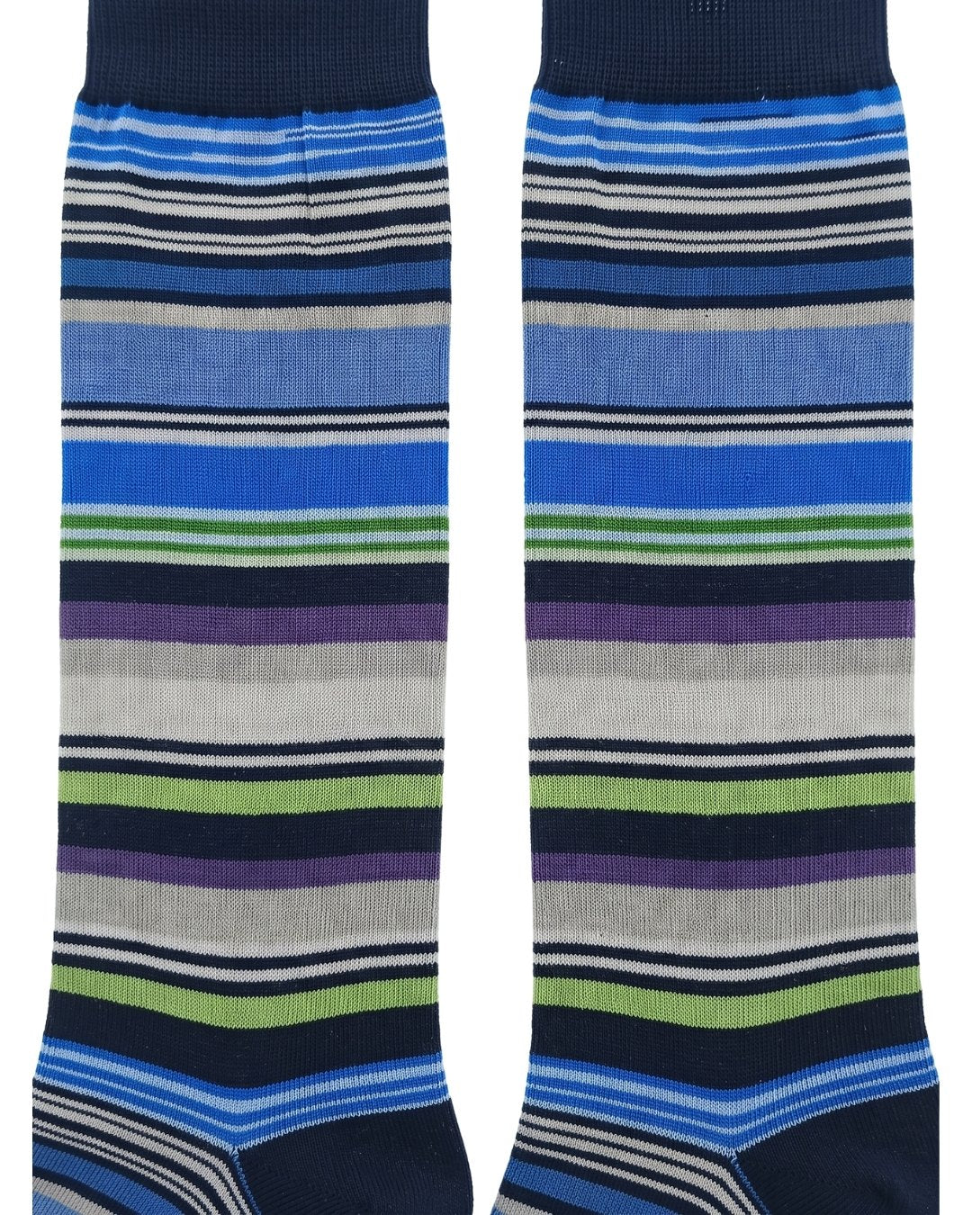 Missoni Missoni Blue Mens Stripe Crew Socks-
