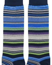 Missoni Missoni Blue Mens Stripe Crew Socks-