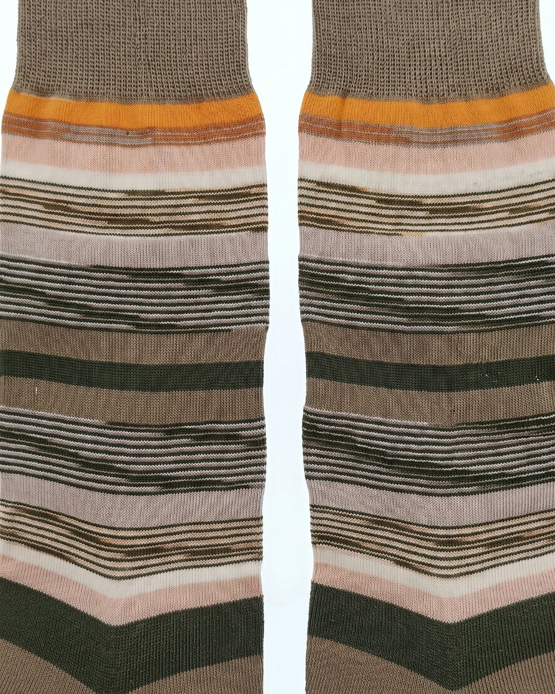 Missoni Missoni Beige  Mens Classic Stripe Crew Socks-