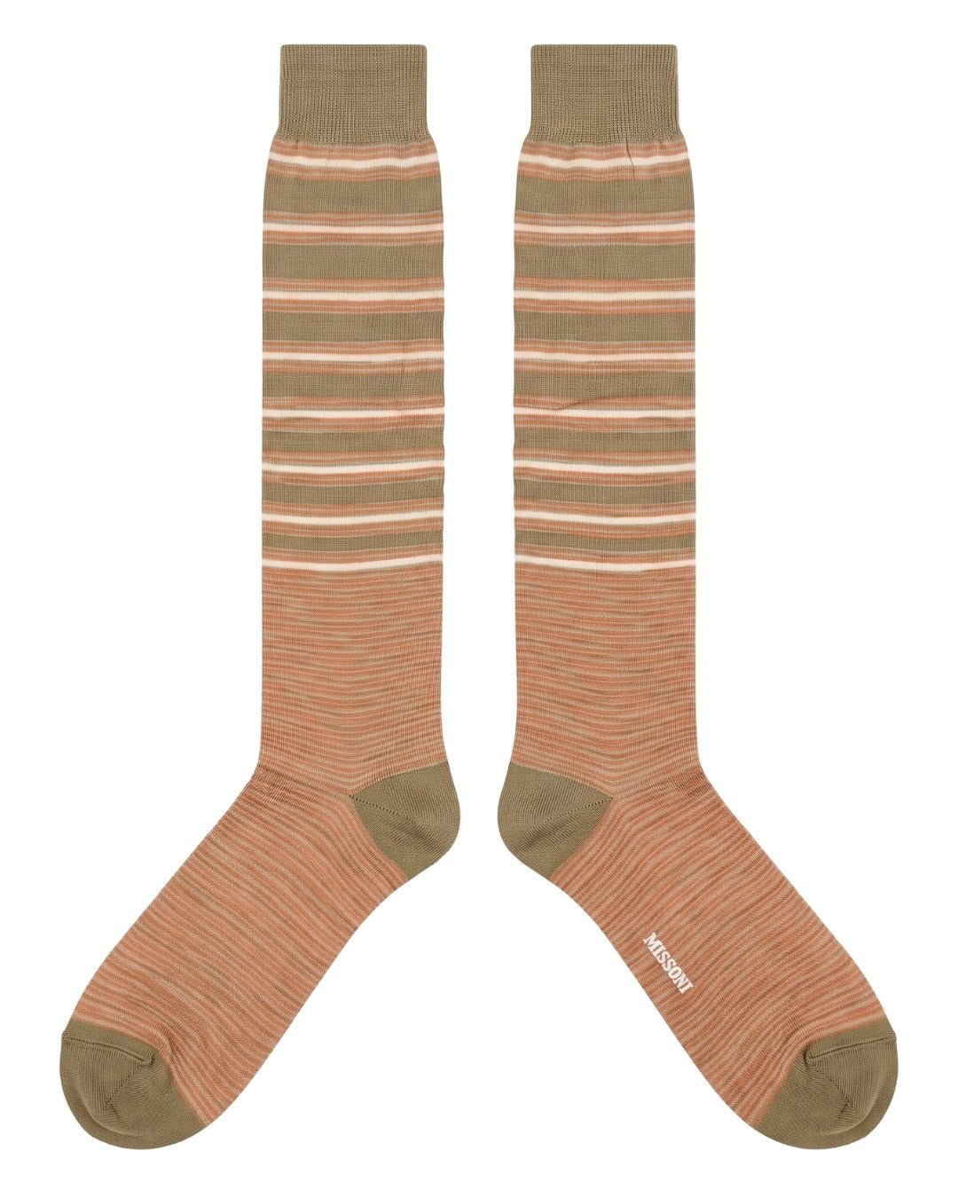 Missoni Missoni Camel Mens Pinstripe Knee High Dress Socks-
