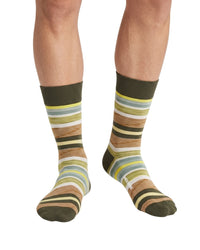 Missoni Missoni Olive Green Mens Classic Stripe Crew Socks-