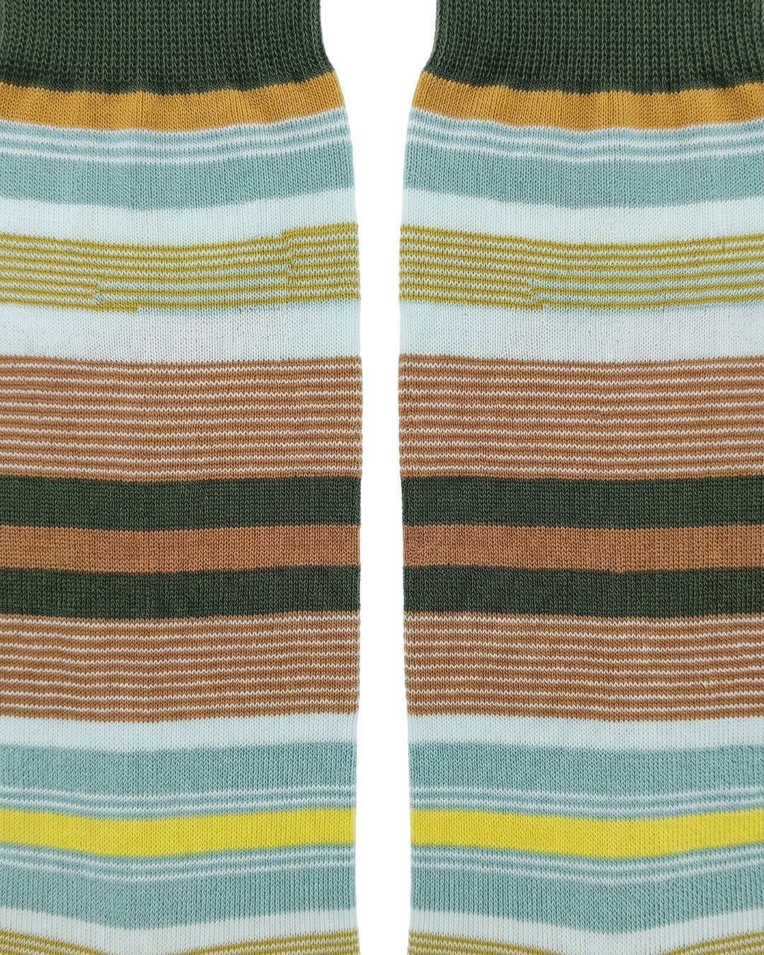 Missoni Missoni Olive Green Mens Classic Stripe Crew Socks-