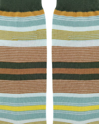 Missoni Missoni Olive Green Mens Classic Stripe Crew Socks-
