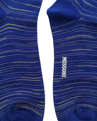 Missoni Missoni Royal Blue Mens Classic Stripe Crew Socks-