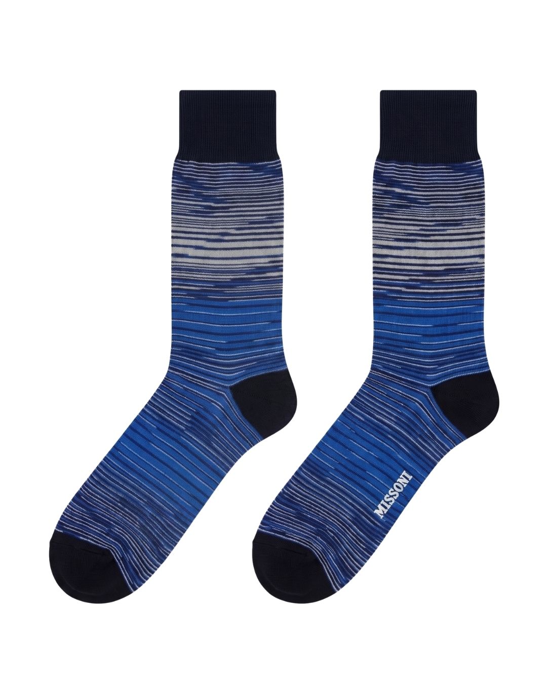 Missoni Missoni Bright Blue Mens Pimstripe Crew Socks-L