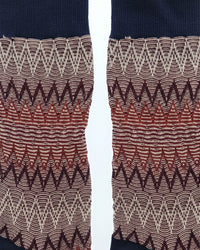 Missoni Missoni Navy Red Mens Melange Chevron Crew Socks-M