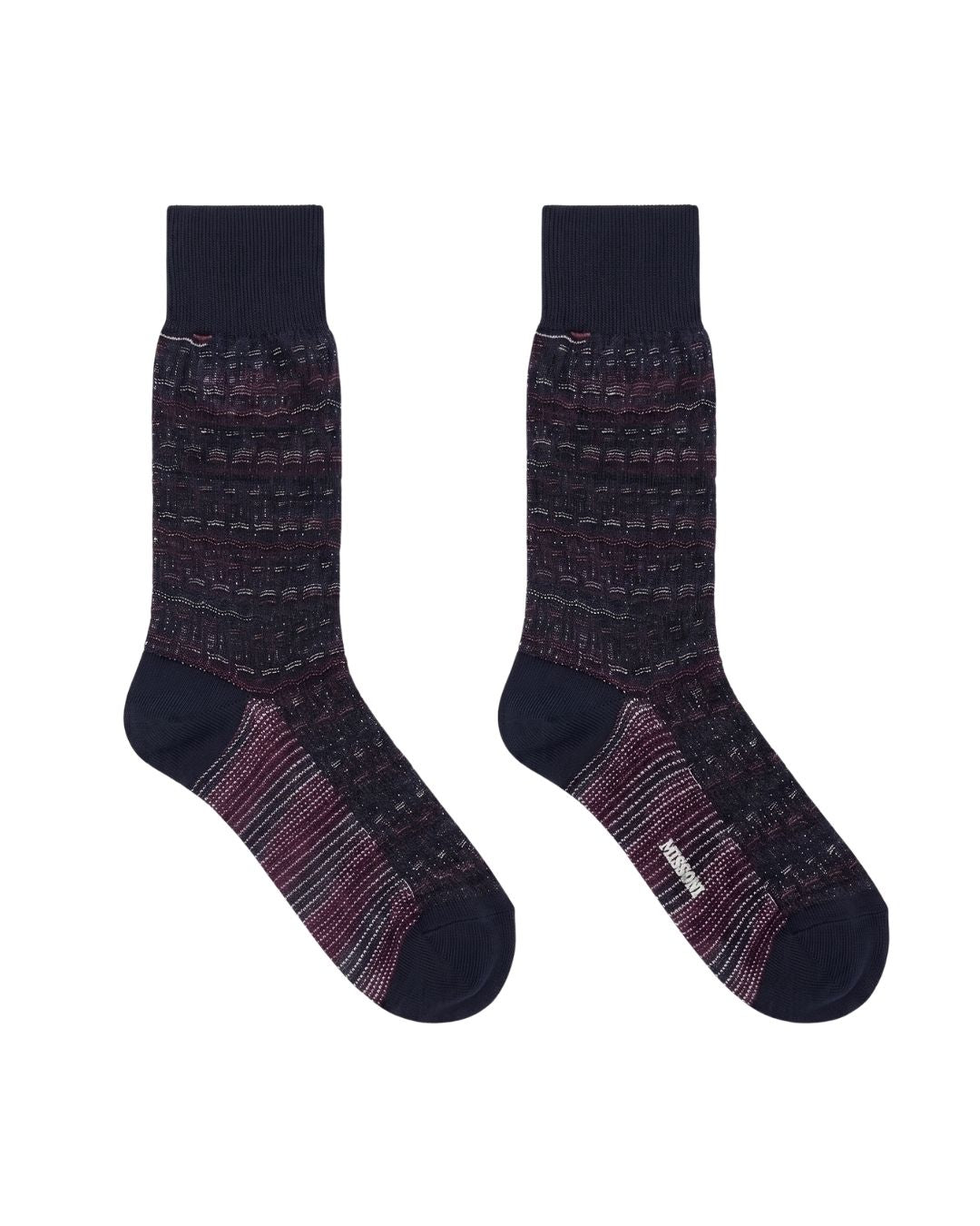 Missoni Missoni Black Mens Melange Textured Crew Socks-M