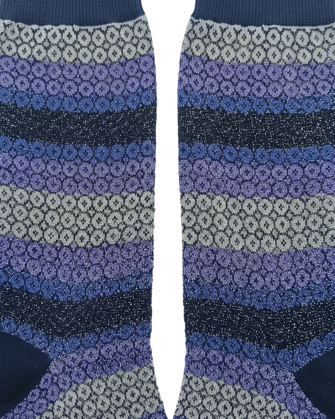 Missoni Missoni Lilac Navy Mens Pattern Crew Socks-M