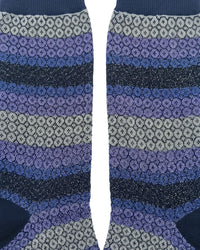 Missoni Missoni Lilac Navy Mens Pattern Crew Socks-M