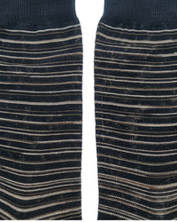 Missoni Missoni Black Beige Mens Classic Stripe Crew Socks-M