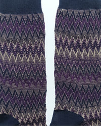 Missoni Missoni Purple Mens Chevron Texture Crew Socks-M