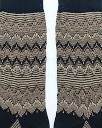 Missoni Missoni Black Beige Mens Chevron Texture Crew Socks-M