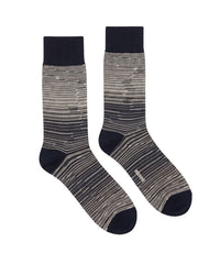 Missoni Missoni Black White Mens Classic Stripe Crew Socks-M