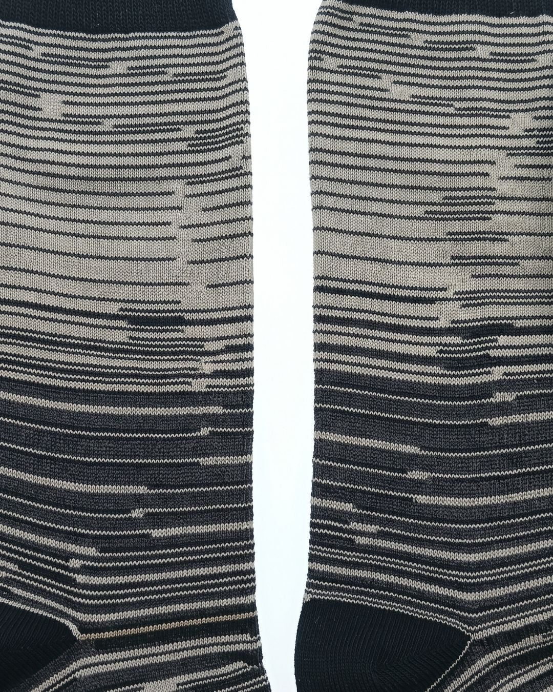 Missoni Missoni Black White Mens Classic Stripe Crew Socks-M