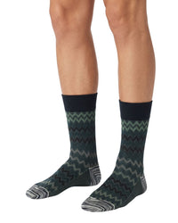 Missoni Missoni Charcoal  Mens Melange Chevron Crew Socks-M