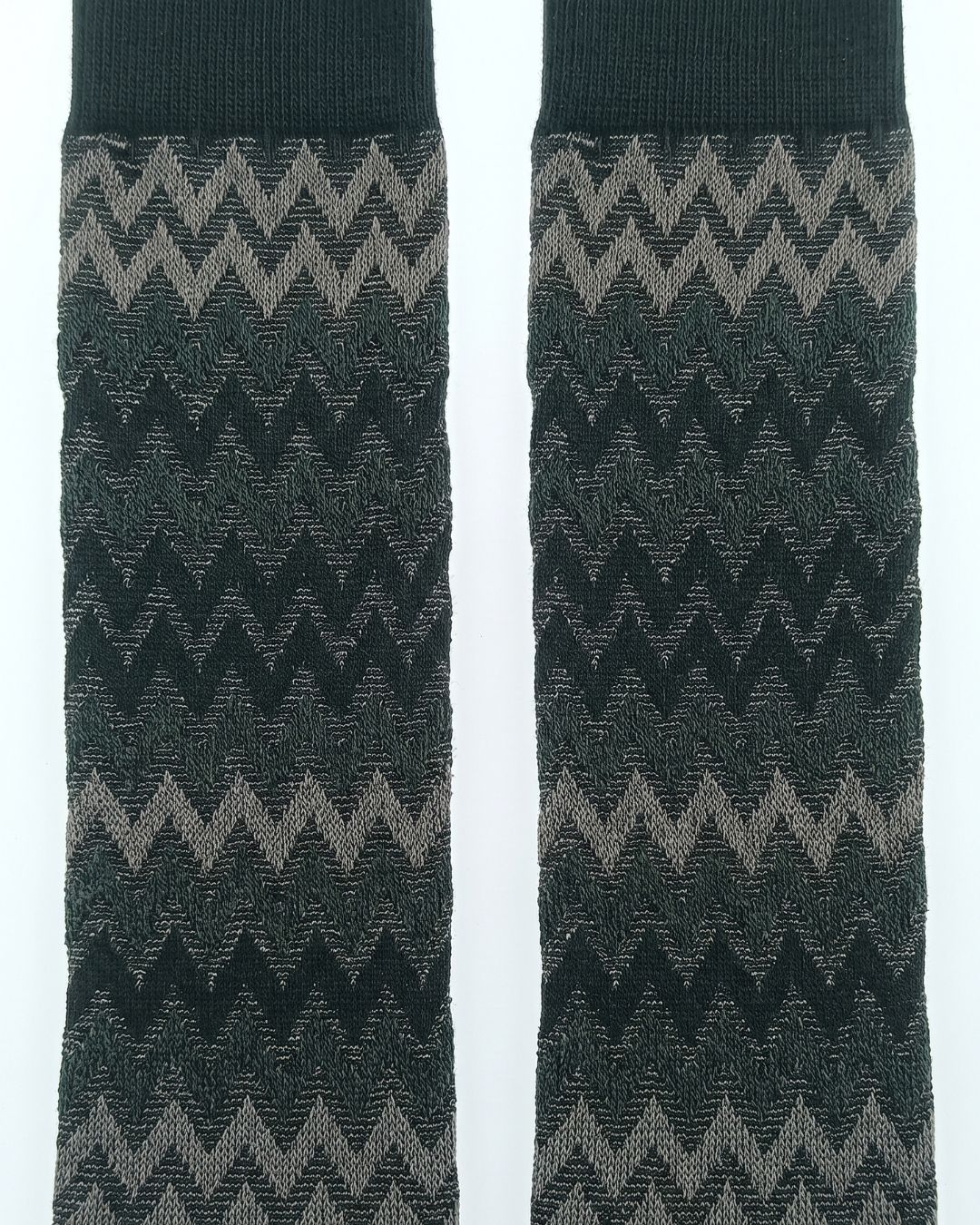 Missoni Missoni Charcoal  Mens Melange Chevron Crew Socks-M