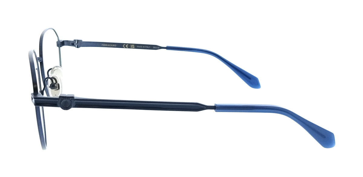 Salvatore Ferragamo Matte Blue Oval SF2236 414 Eyeglasses