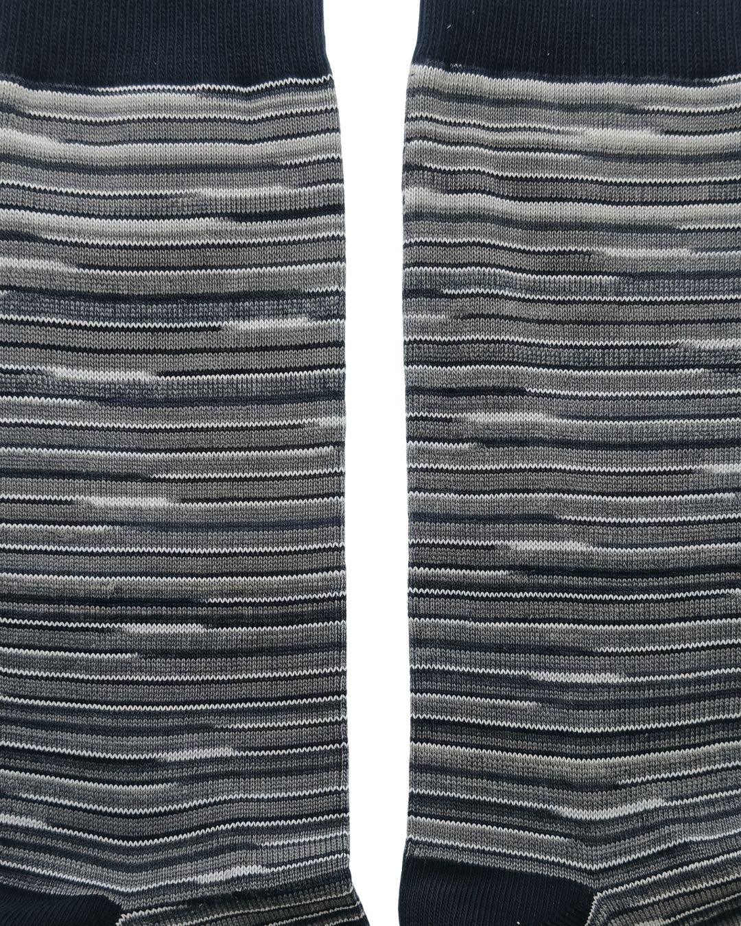 Missoni Missoni Charcoal  Mens Melange Stripe Crew Socks-L
