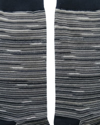 Missoni Missoni Charcoal  Mens Melange Stripe Crew Socks-L