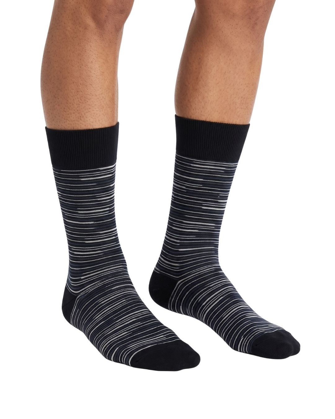 Missoni Missoni Black/Grey Mens Stripe Crew Socks-M