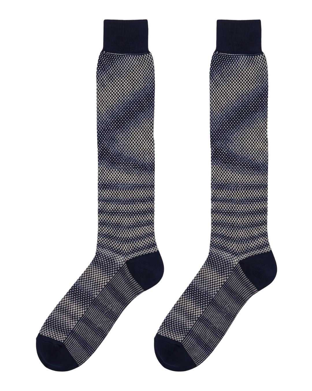 Missoni Missoni Blue Mens Classic Herringbone Dress Socks-M